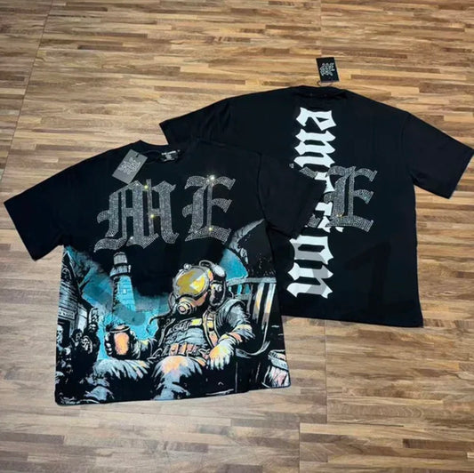 Mixed Emotion Black Astronaut T-Shirt
