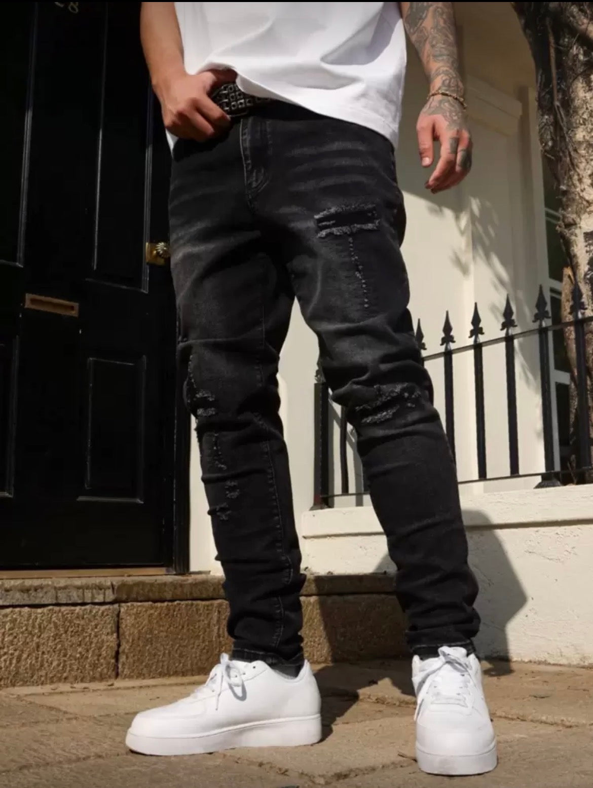 Men Black Denim Jeans