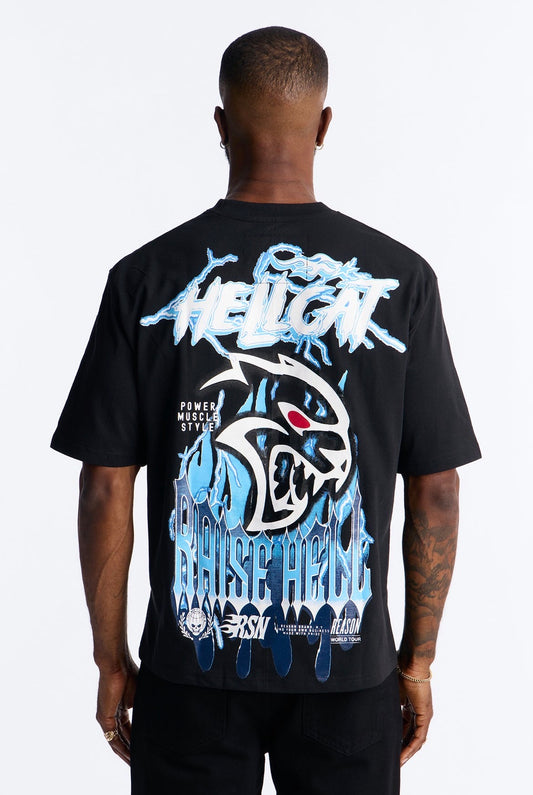 Hellcat Sky Blue Black T-Shirt