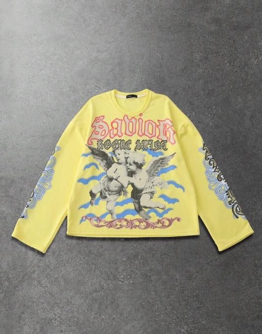 Angel Longsleeve Yellow T-Shirt