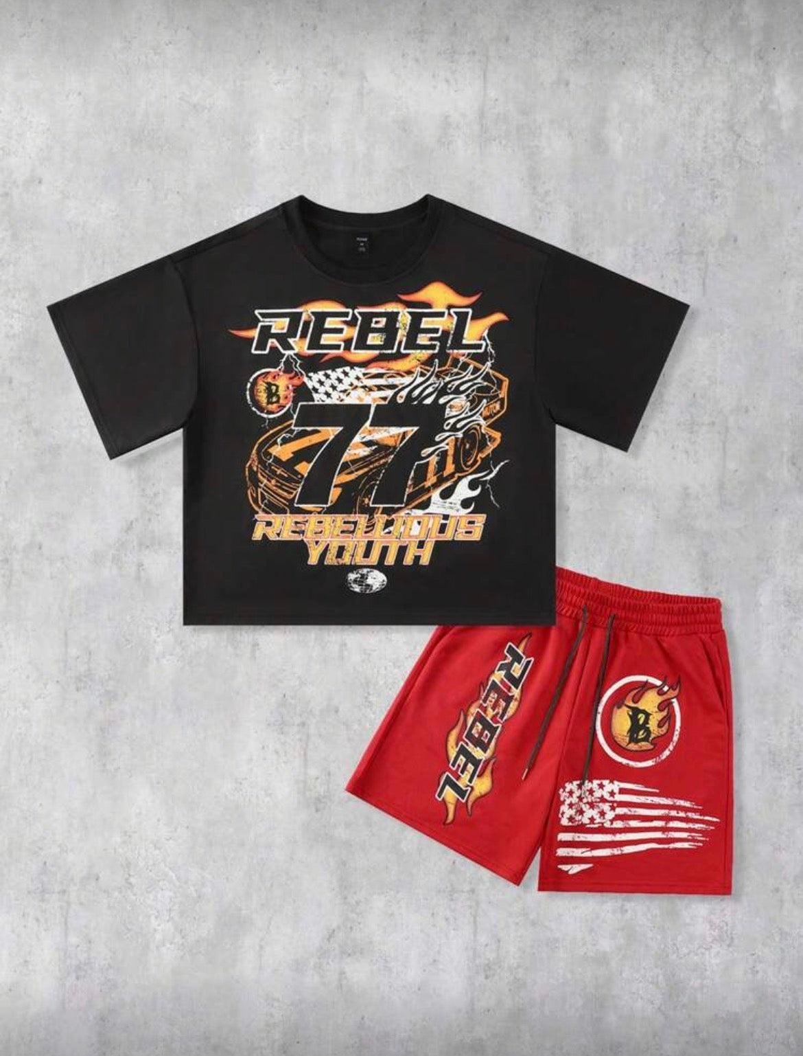 77 Rebel Red Two Piece