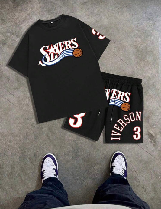 Sixers Basketball Black Two Piece