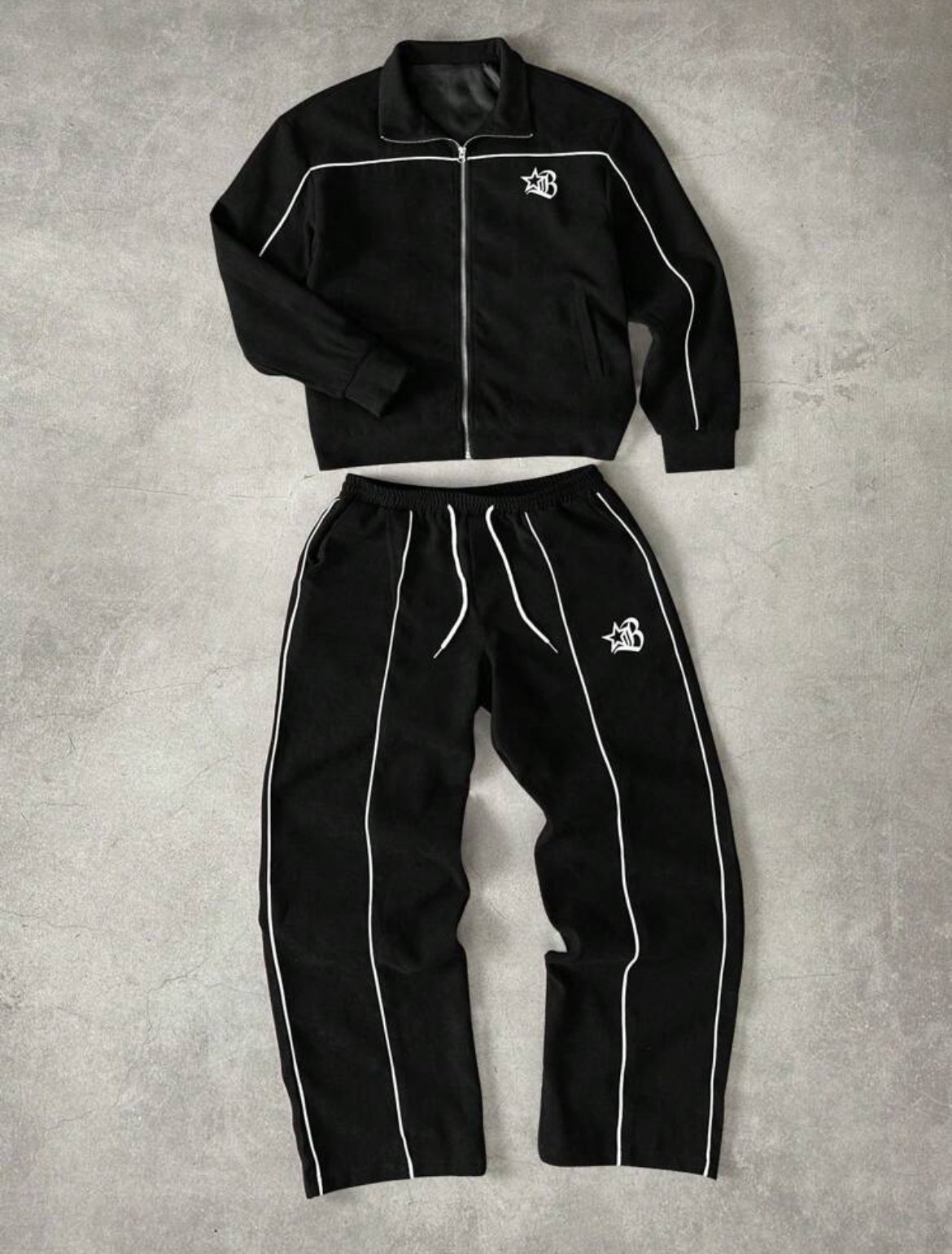 Zipper Black Tracksuit