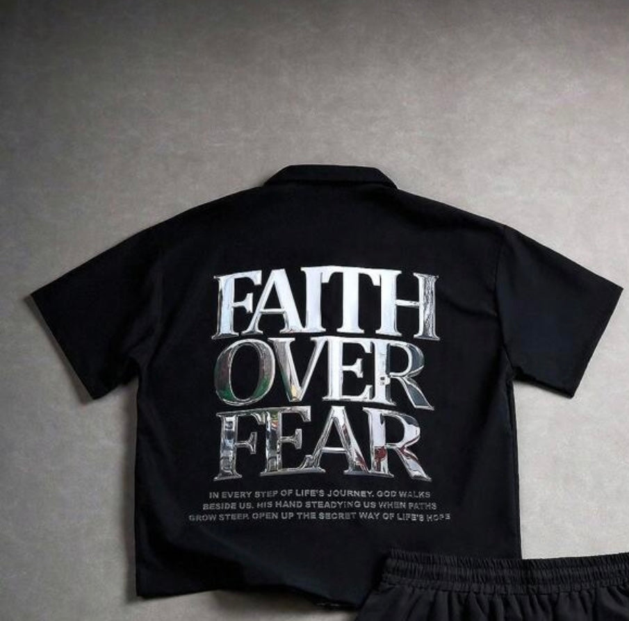 Faith Over Fear Zipper Shirt