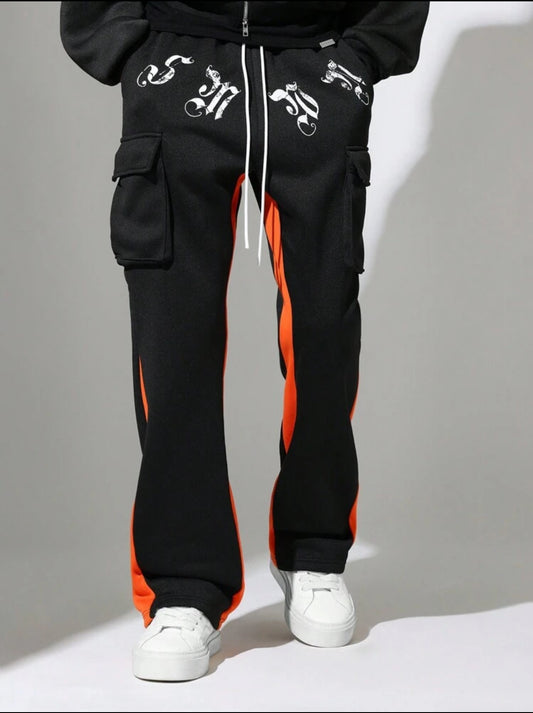 Sumwon Orange Cargo Sweatpants