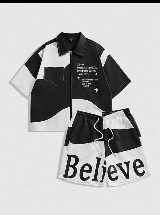 Believe Black Two Piece