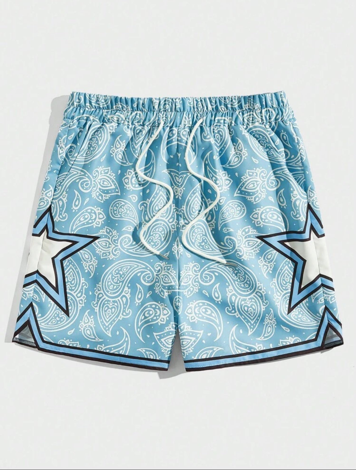 Blue Paisley Short