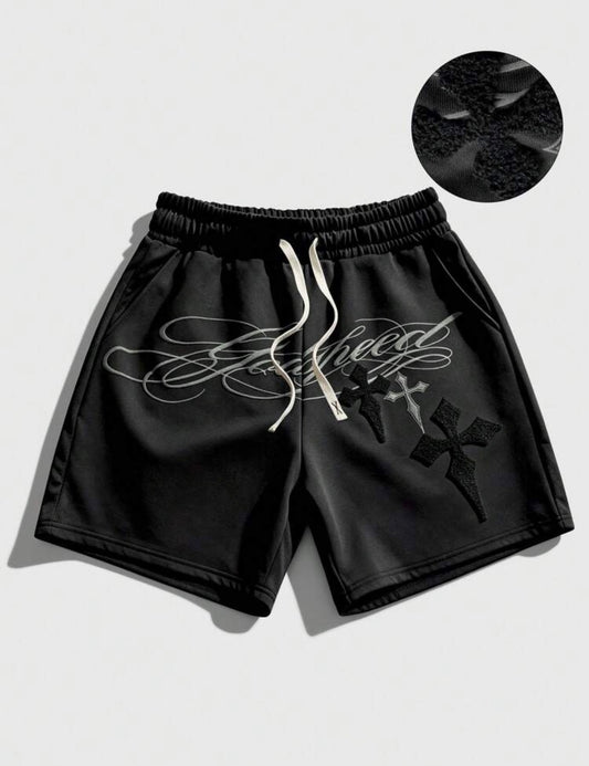 Cross Short Black Pants
