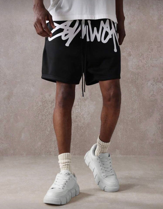 Sumwon Letter Black Shorts