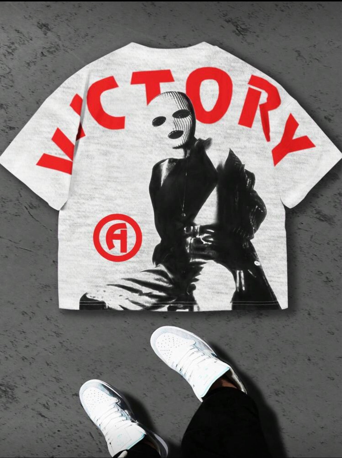 Grey Victory Cropped T-Shirt