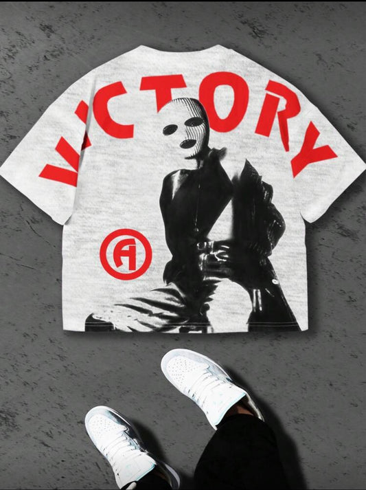 Grey Victory Cropped T-Shirt