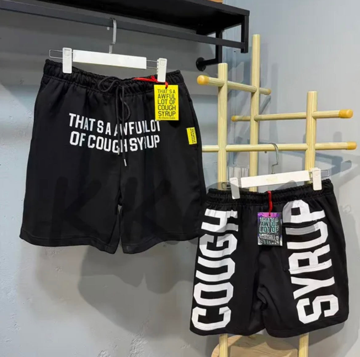 Cough Syrup Black Shorts