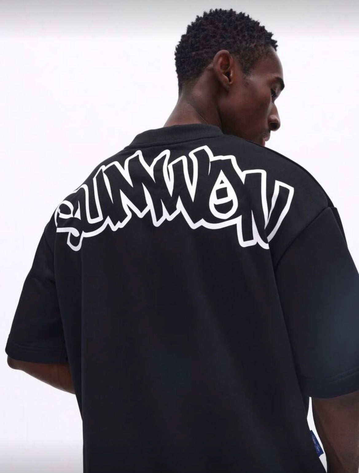 Sumwon Black Letter T-Shirt