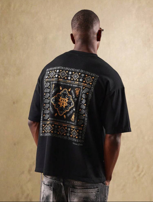 Sumwon Paisley Black T-Shirt