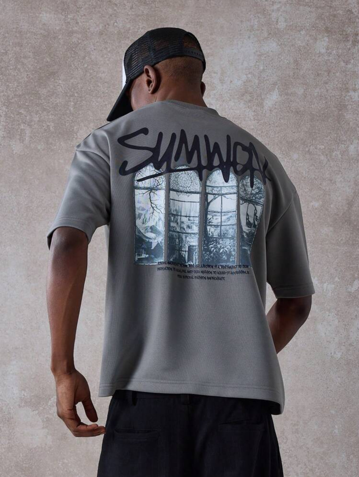Men Sumwon Window Grey T-Shirt