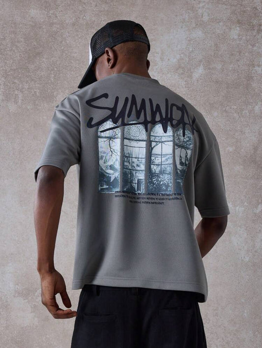 Men Sumwon Window Grey T-Shirt