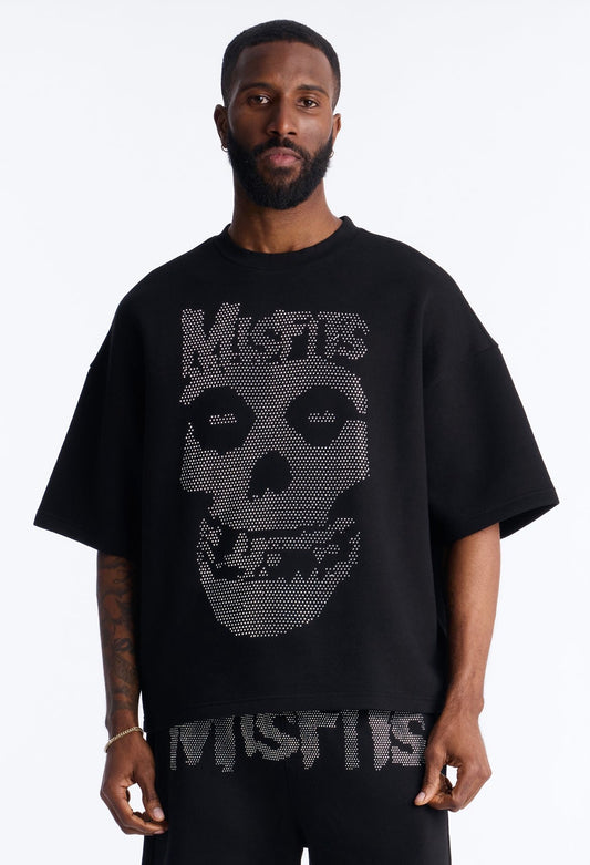 Misfit Black Rhinestone T-Shirt