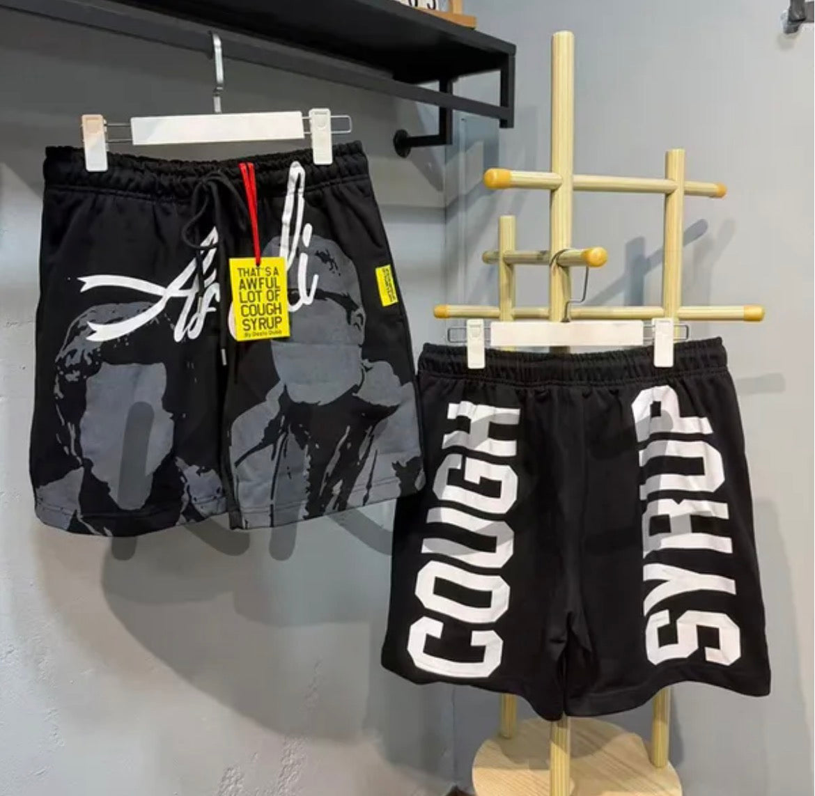 Cough Syrup Pablo Black Shorts