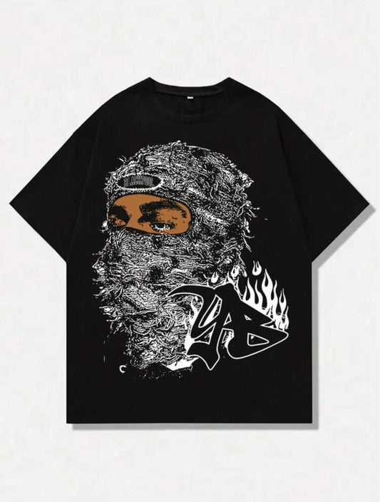 Men Black YB T-Shirt