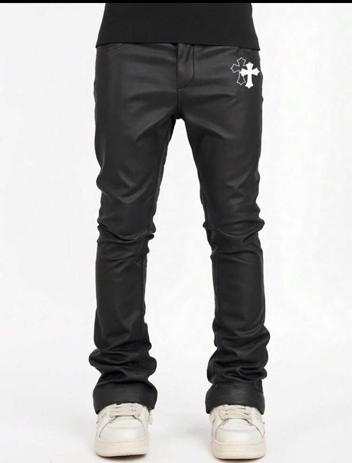 Cross Black Leather Pants