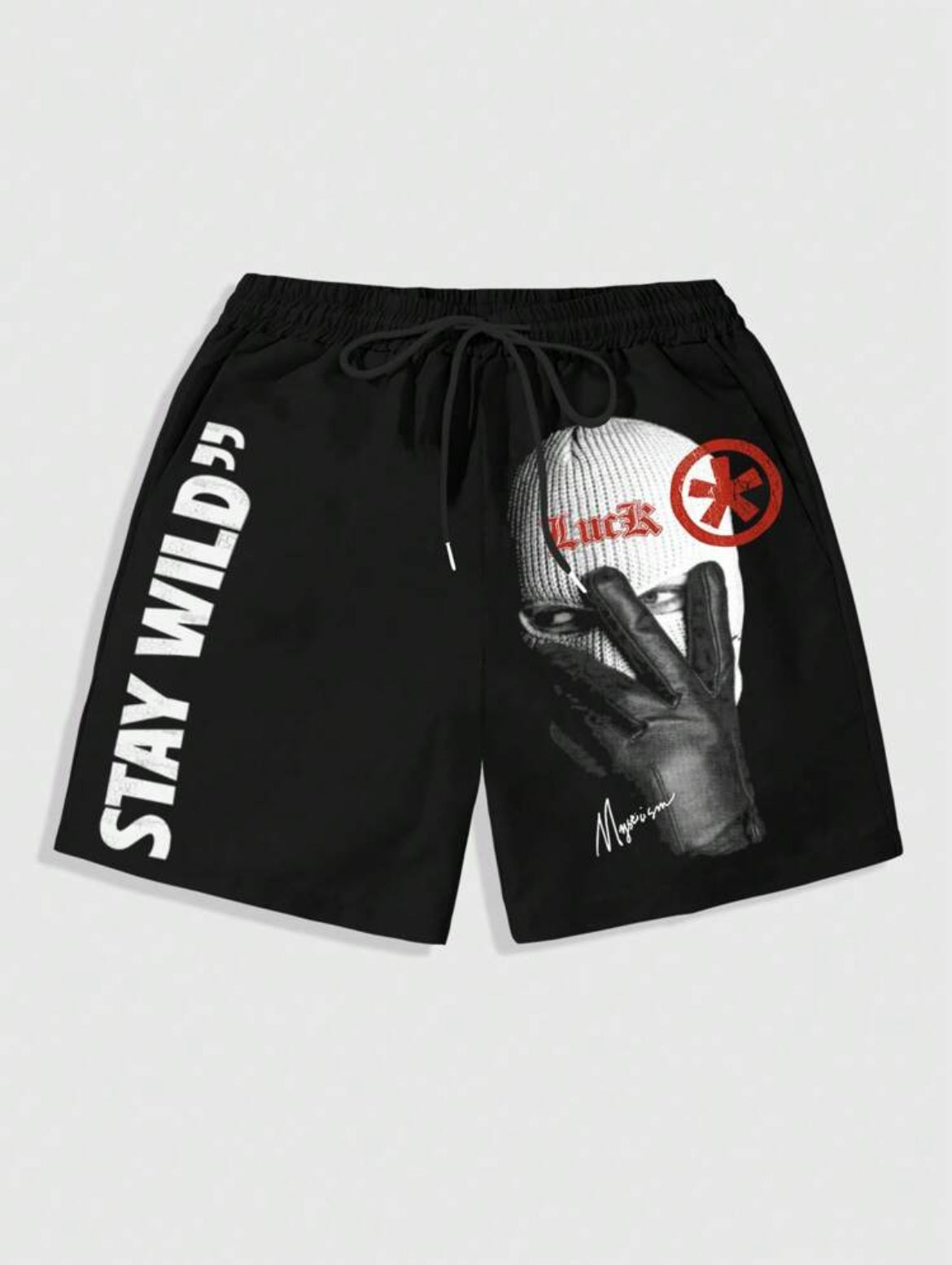 Stay Wild Black Shorts
