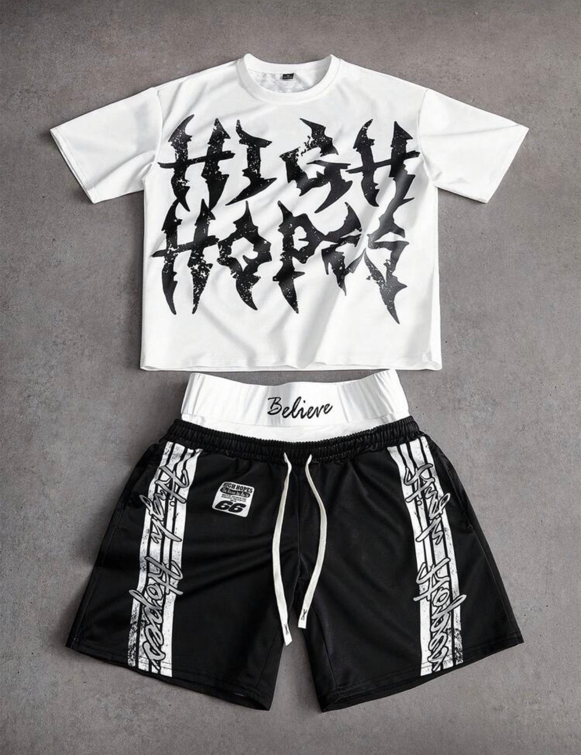 High Hopes Black and White Two Piece