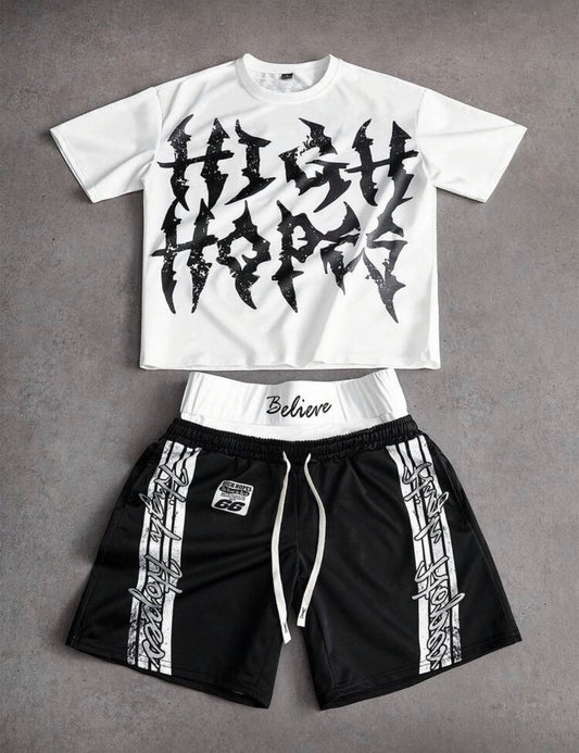 High Hopes Black and White Two Piece
