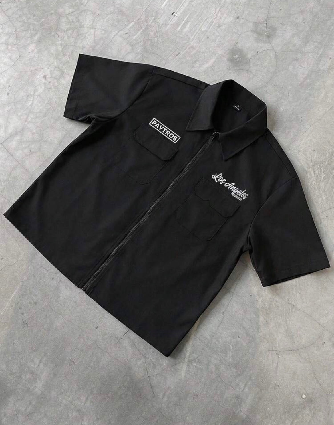 Pavtros Black Zipper Shirt