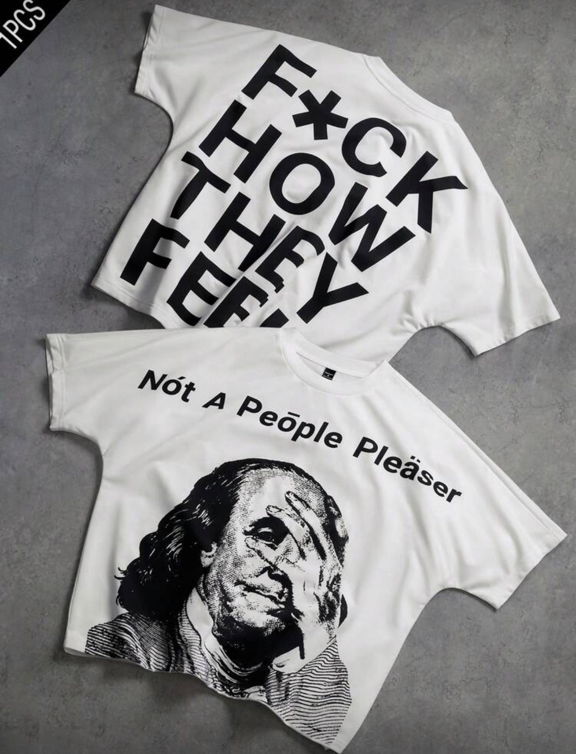 Face palm white t-shirt