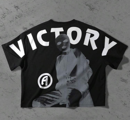 Victory Black Cropped T-Shirt