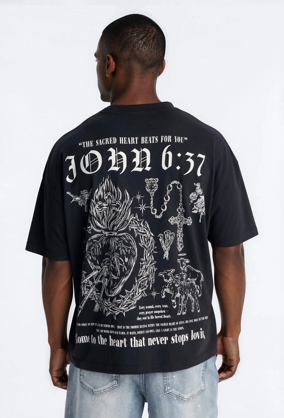 John 6:37 Black T-Shirt