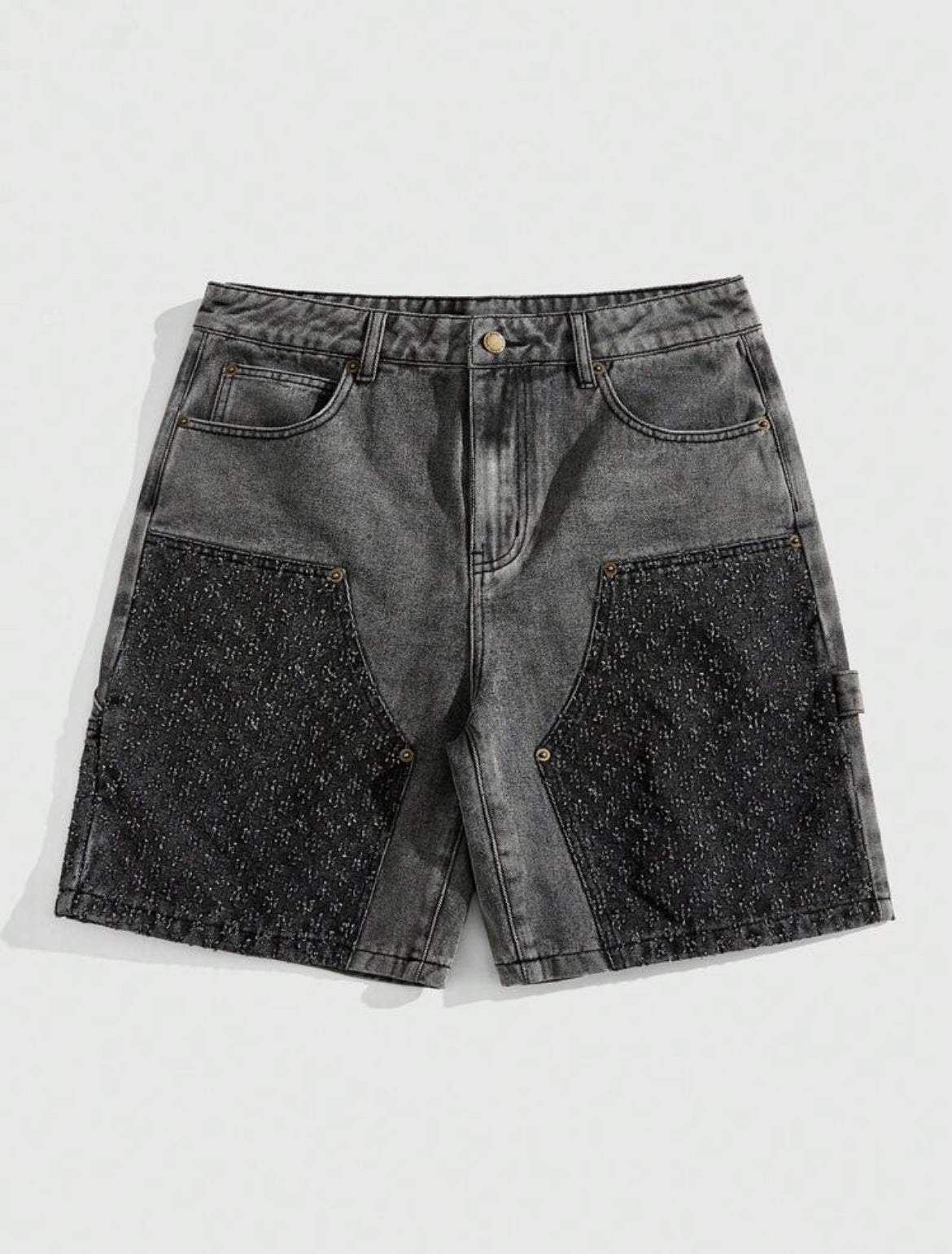 Men Pocket Style Short Jeans