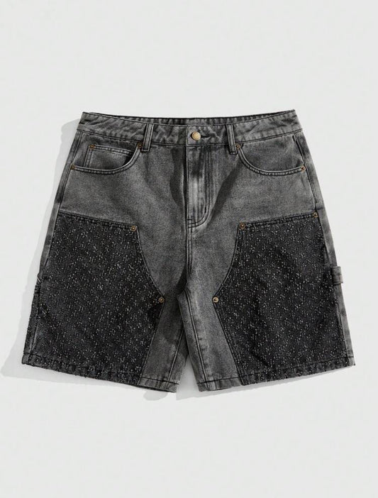 Men Pocket Style Short Jeans