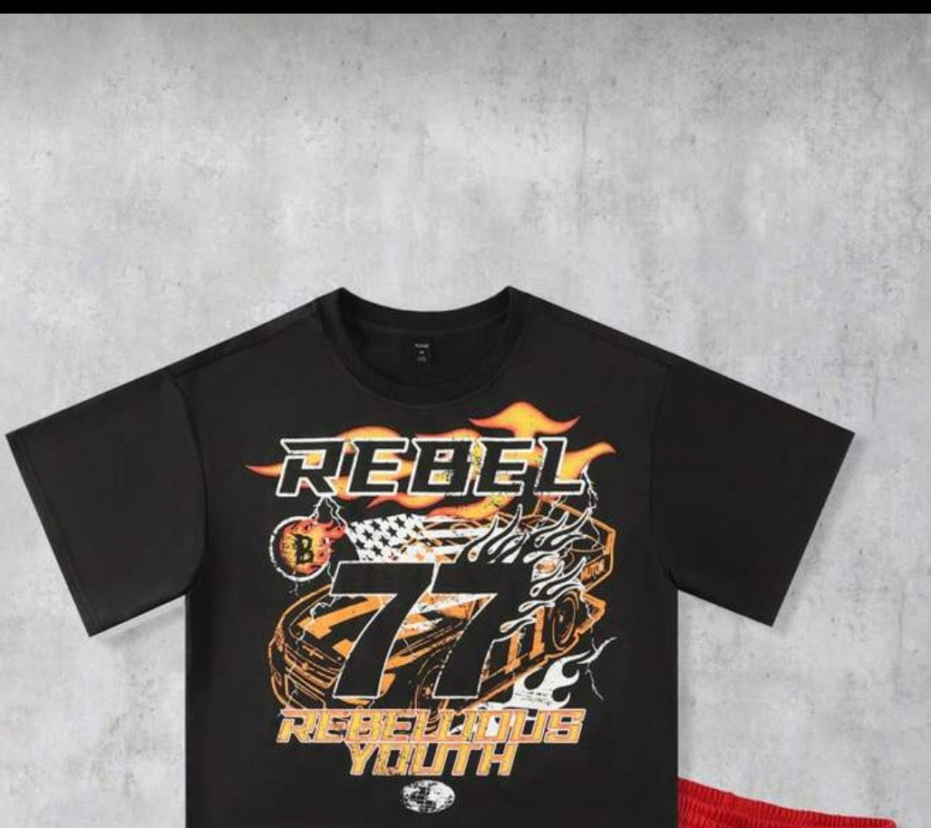 Rebel 77 Black T-Shirt