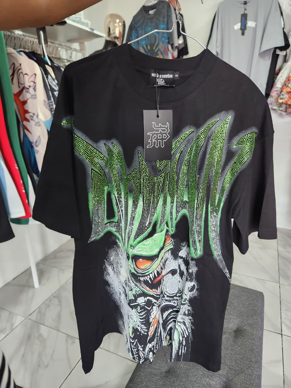 Mixed Emotion Lizard Black T-Shirt