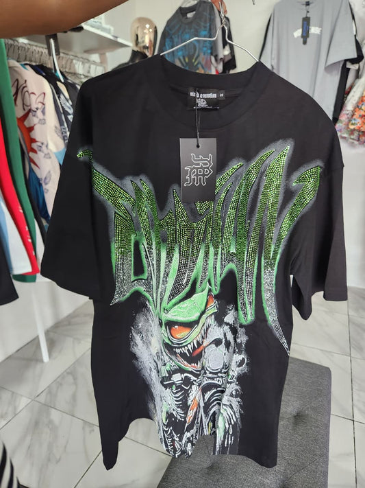 Mixed Emotion Lizard Black T-Shirt