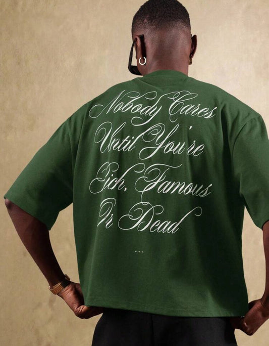 Sumwon Nobody Cares Green Tee