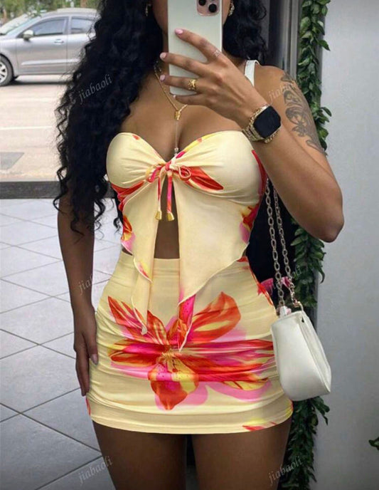 Tube Floral Two Piece