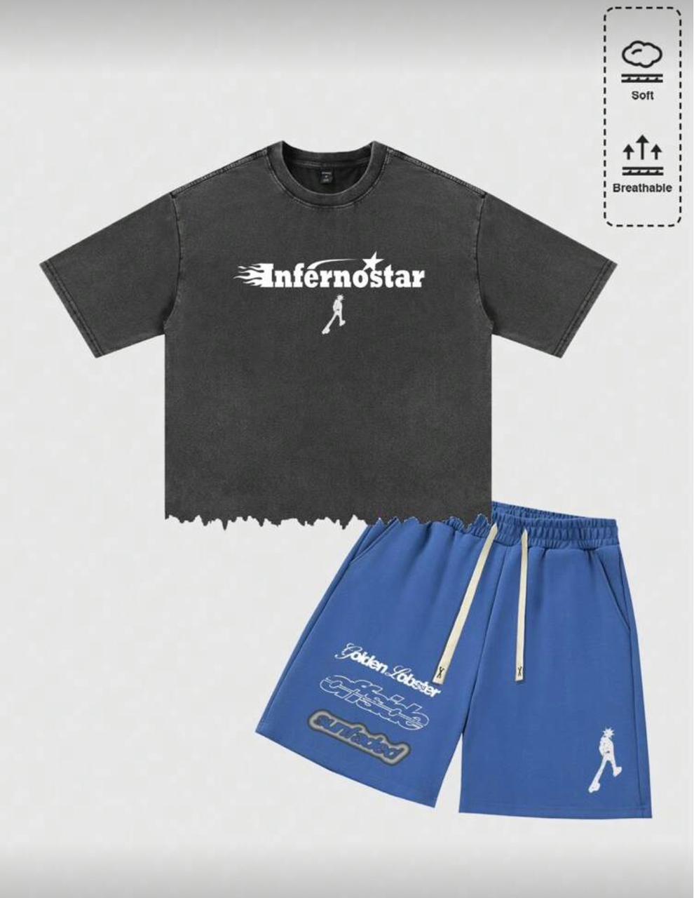 Blue Pants Two Piece