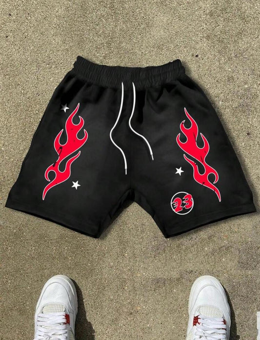 Flame Black Shorts 23