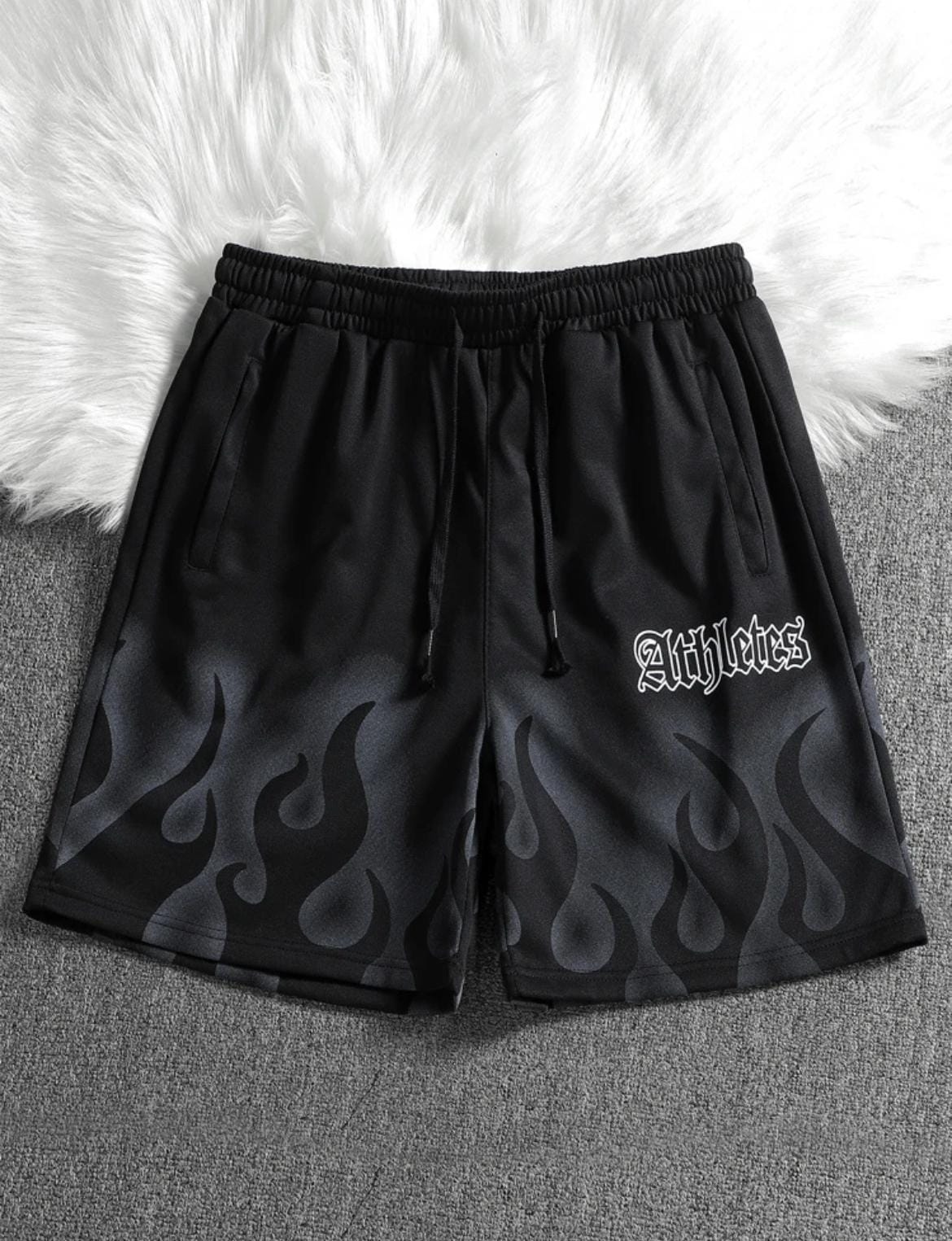 Black Athletes Flame Shorts