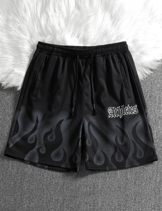 Black Athletes Flame Shorts