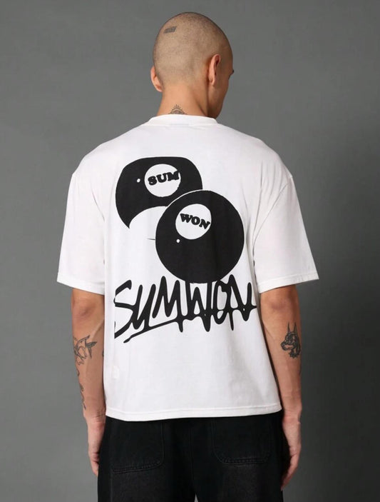 Sumwon White Pool Ball T-Shirt