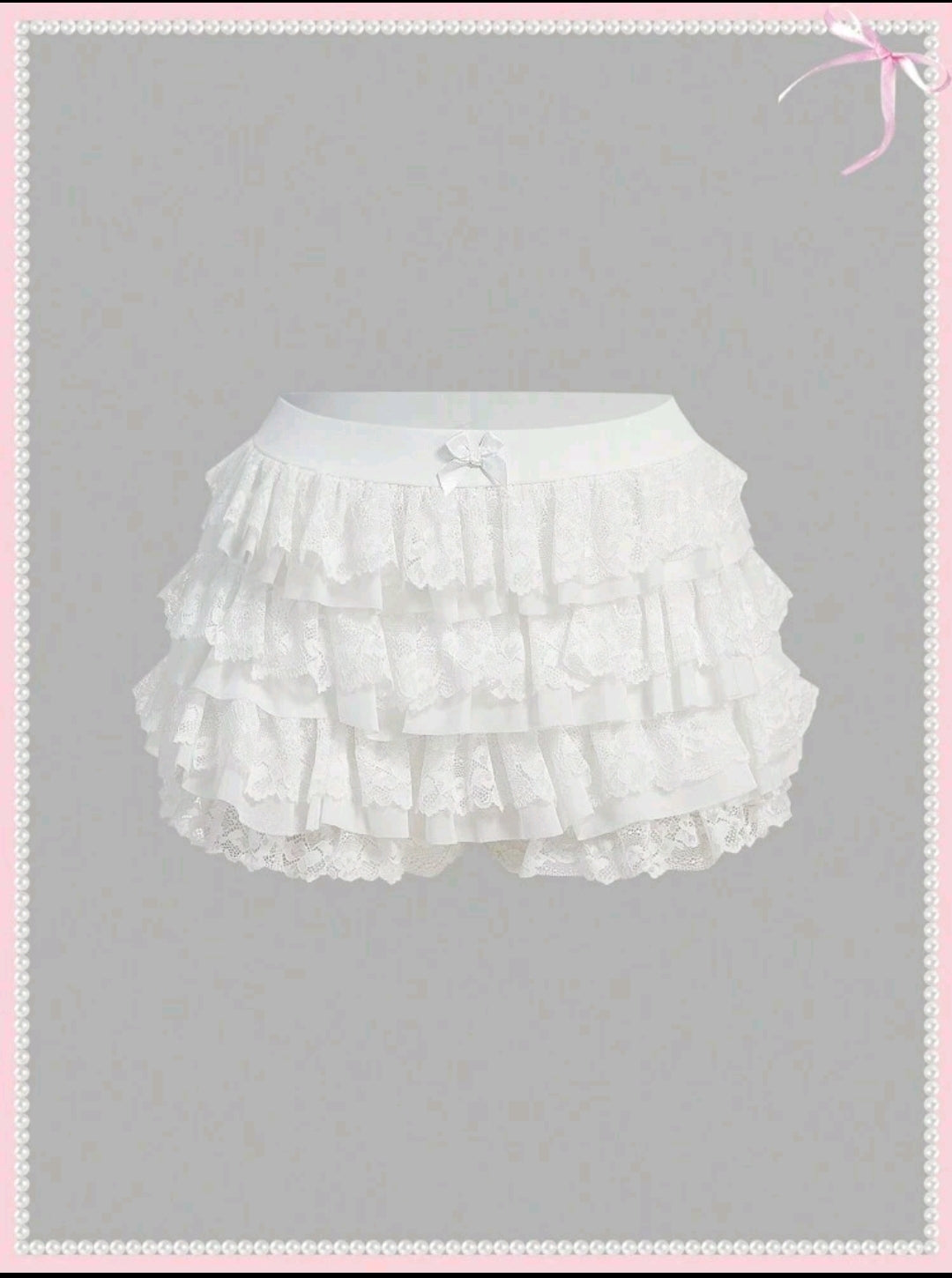 White Ruffle Shorts