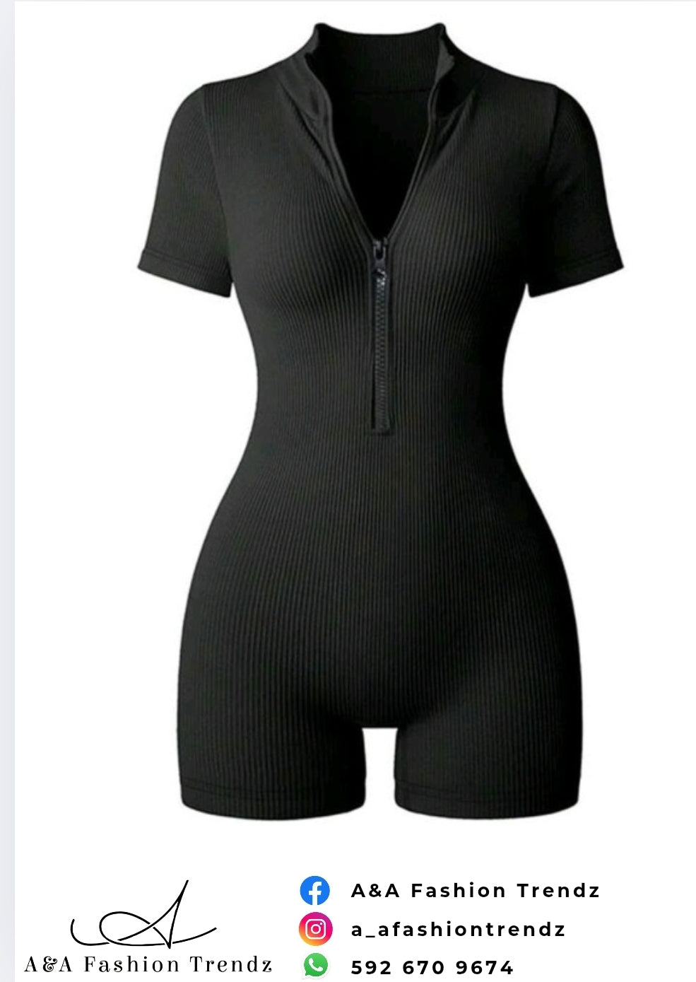 Short Zipped Jumpsuit