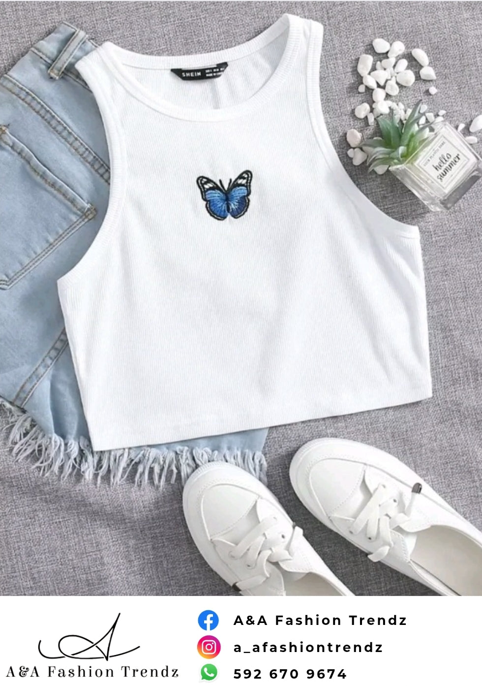 Butterfly Embroidery Tee