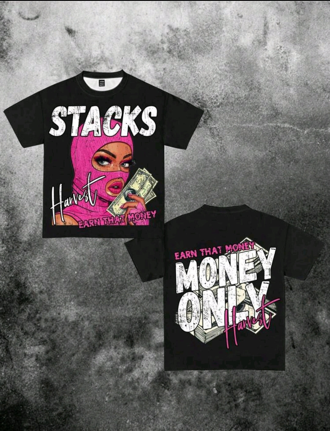 Stacks Black Tee