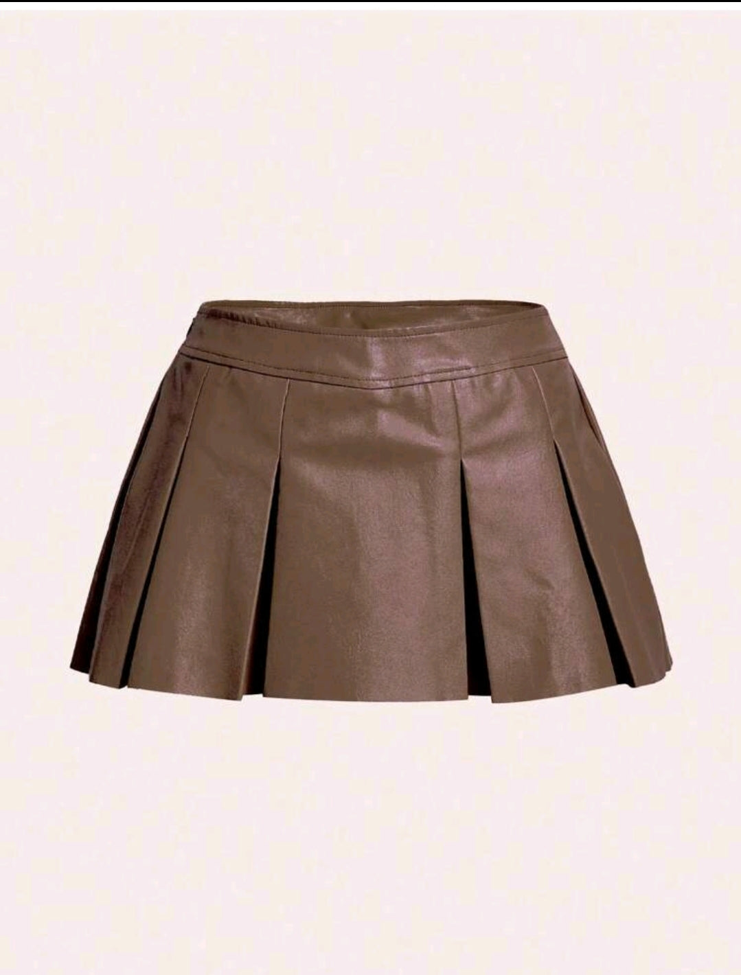 Brown Leather Skirt