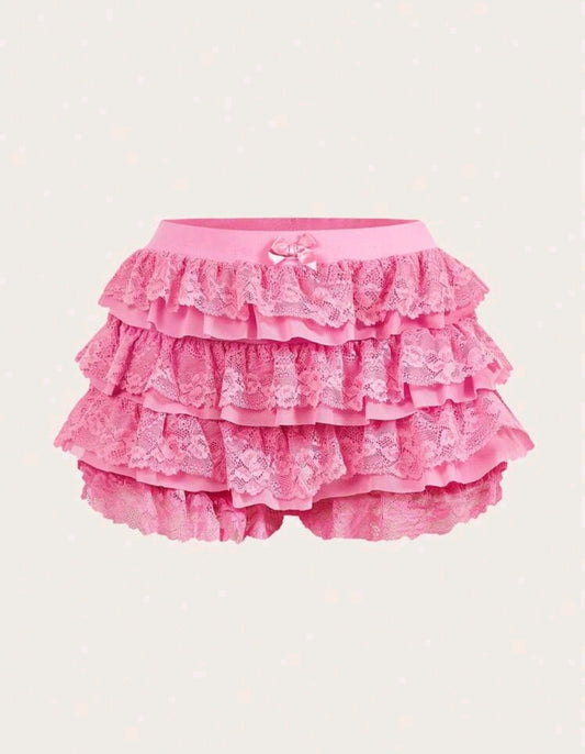 Pink Ruffle Shorts