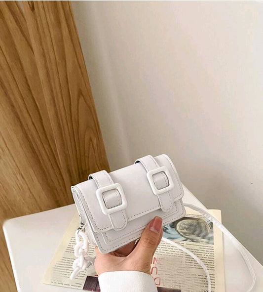 White Buckle Purse